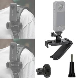 Insta360 X4/ONE X3/ONE X2/Ace Pro/Gopro Series 360 Rotating Backpack Clip Backpack Mount,Gopro 13 12 11 10 9 8 7 6/ONE RS/ONE R/ACTION 4/ACTION 3 2/OSMO POCKET 3 2 Accessories
