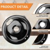 W10290350 W10290353 Porcelain Range Burner Drip Pan Bowls Black Fit