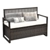 YITAHOME 70 Gal Outdoor Storage Bench, All-Weather PE Rattan Deck