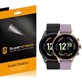 Supershieldz (6 Pack) Designed for Fossil Men's Gen 6 44mm / Fossil Women's Gen 6 42mm / Fossil Q Explorist Gen 3 Screen Protector, High Definition Clear Shield (PET)