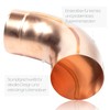 Copper Rain Pipe Elbow 76 mm with 72 Degrees, Conical