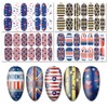 SILPECWEE 16 Sheets Independence Day Nail Polish Strips 4th of