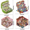 4 Sets DIY 3D Fun Mini House Sticker Scenes with