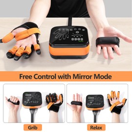 Rehabilitation Robot Gloves,Hand Exercisers For Therapy, Hempiplegia Stroke Paralysis Arthriti Patient Physical Reabilitech (Left Hand -XL)