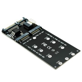 Sintech Combo M.2 NVMe SSD to SFF-8654 Slimline SAS(PCIe),NGFF SATA to SATA Adapter Card (Not Support NVEM SSD to SATA or M.2 SATA to SFF-8654)