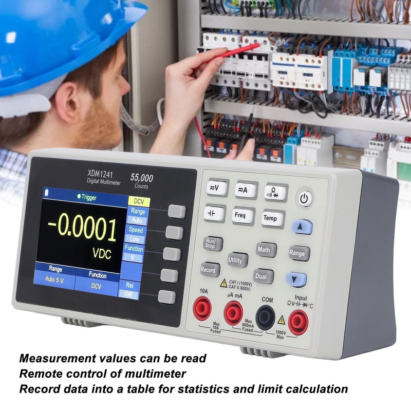 Portable Bench Multimeter Digital LCD Display Data Logging 55000 Count