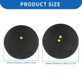 Squash Balls, 4Pcs Squash Balls Double Yellow Dot, Squash Balls Single Yellow Dot, Squash Balls Red Dot, Squash Balls Blue Dot for Elite, Intermediate, Beginner, Junior Competition And Training