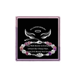 Angel Wings Bracelet loss of mom Memorial Bracelet Gifts Condolences Memorial Gifts Loss of Mother Wings Bracelet Memorial Jewelry (Angel bracelet)