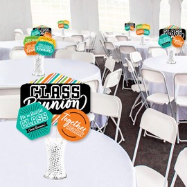 Big Dot of Happiness Still Got Class - High School Reunion Party Centerpiece Sticks - Showstopper Table Toppers - 35 Pieces