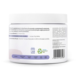 OSAVI Osavi D–Mannose 2000 mg – 120 g Powder | Supports Urinary Health & Bladder Function | Bioactive Monosaccharide for Natural Detox & Immune Support