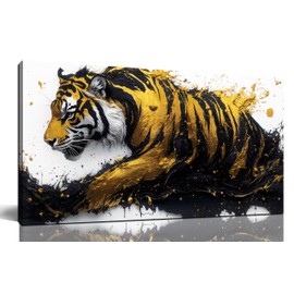 JKWALL77 Tiger Wall Canvas Art for Living Room - Animal Pictures for Office Wall Decor - Boys Bedroom Wall Decor Size 20" x 40"