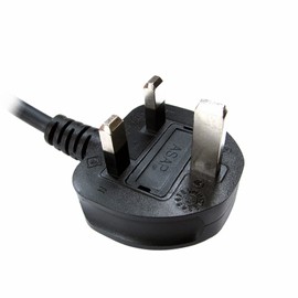 Power Cord Plug to Right Angle C5 Power Cloverleaf Cable Compatible for TV 42GA6400 UK Lead 2M-Black