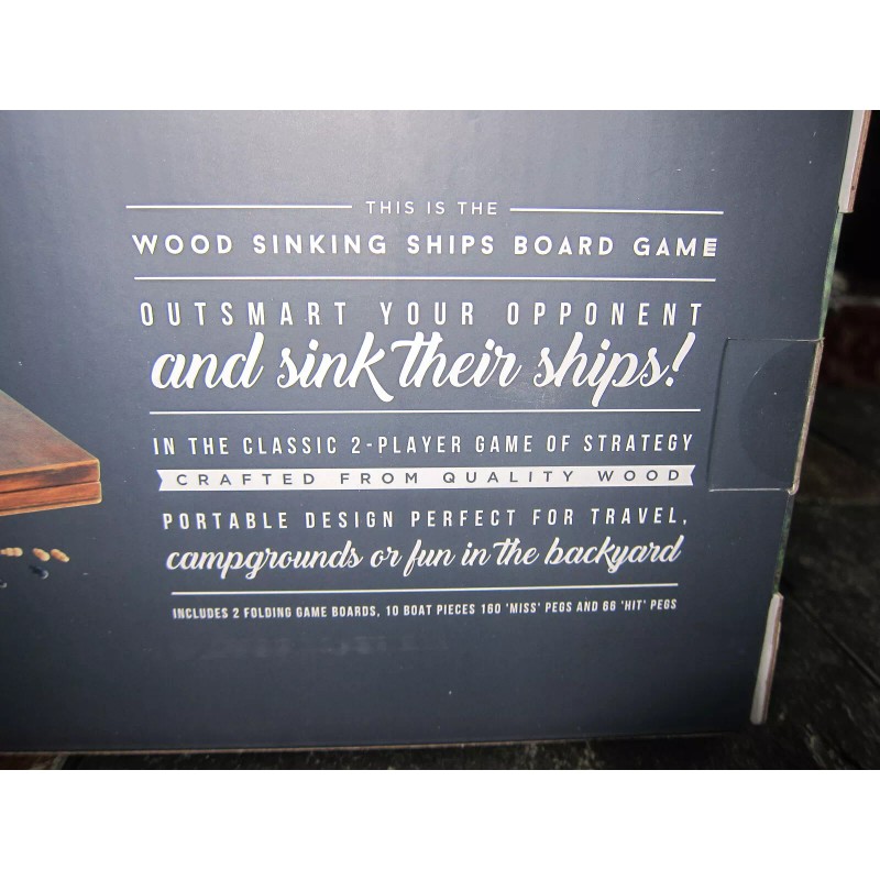 HAMMER + AXE NIB SINKING SHIPS WOODEN BATTLESHIP Board GAME