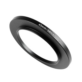 43mm to 58mm Step-up Adapter Rings,Black,Step Up Ring,Step-Down Rings Filter Ring Adapter,for All Brands of DSLR Camera Lens UV ND CPL Stepping Rings Step Down Rings Filter Adapter (43mm to 58mm)