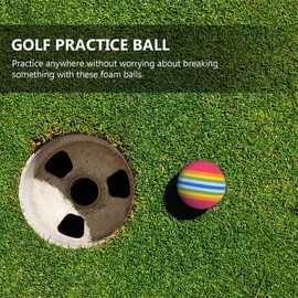 BESPORTBLE 20pcs Eva Golf Rainbow Balls Soft Training Balls for Indoor Practice Lightweight Design for Safe Use for Chipping and Putting Games