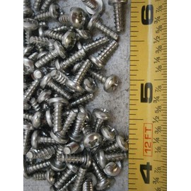 New Pack of Tapping Screws #6 x 3/8" Long Phillips Pan Head Type B Stainless Lot of 25 5047A Multi-Purpose Comprehensive Hardware Fastener Assortment Kit WnyNEH01090