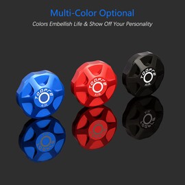ALEOED Bicycle Front Fork Cap Suspension Cover Aluminum Alloy Air Gas Shoulder Cover Valve Protector Parts for Mountain Bike Road Bike MTB(Blue)