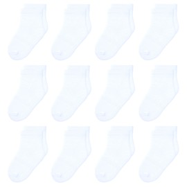 Calcetines para Niño Chicos pequeños y niñas de 3, 4 y 5 Años, 12 pares, calcetines de agarre de algodón unisex, calcetines antideslizantes para Niño Chicos, regalos de cumpleAños, blanco