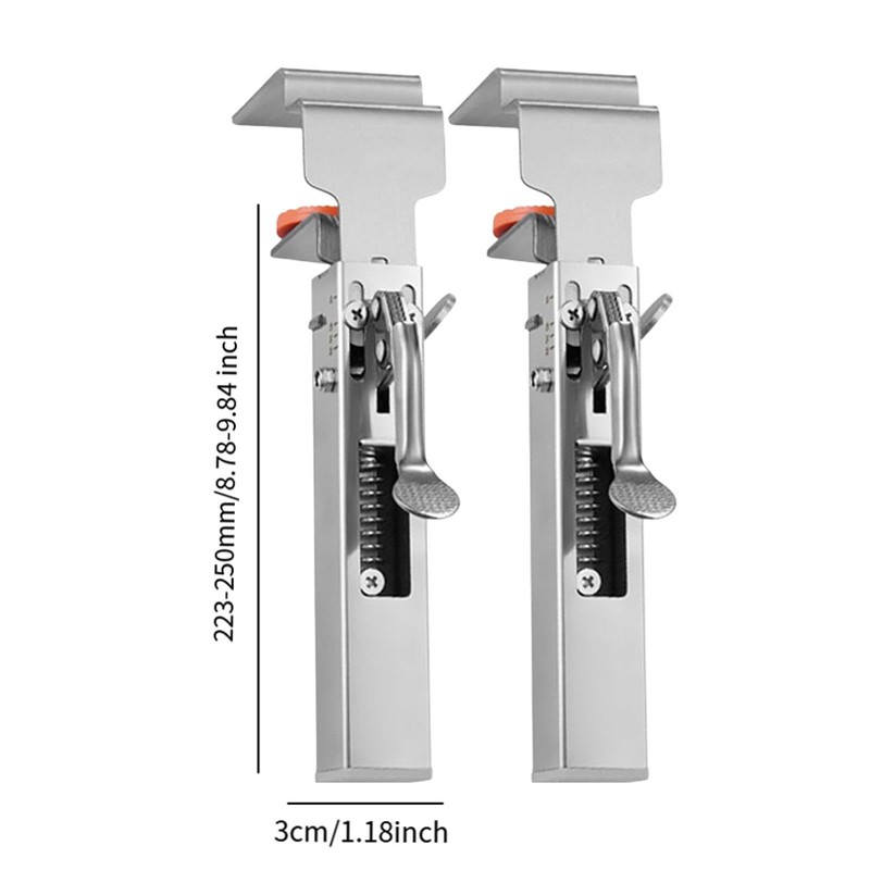 Generic 2x Adjustable Drawer Fixing Clamps Kit, Cabinet Installation Clamp