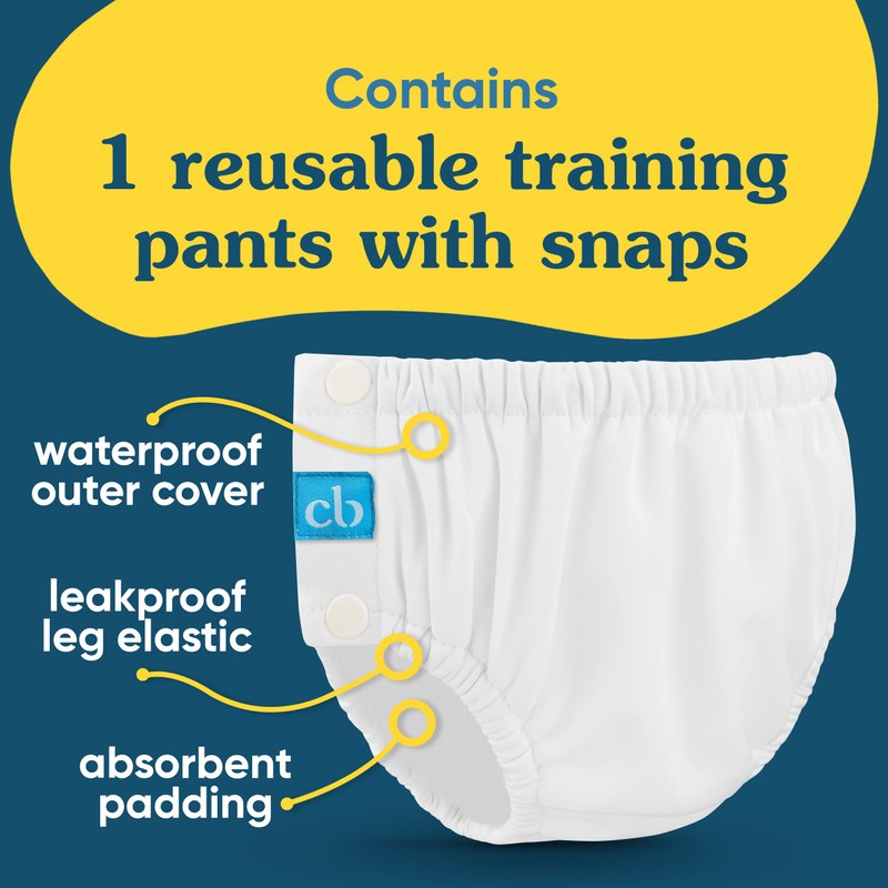 Charlie Banana Reusable Potty Training Underwear with Snaps, Designed to