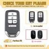 FT FUNTOR Car Key Cover for Honda, 7 Buttons Remote