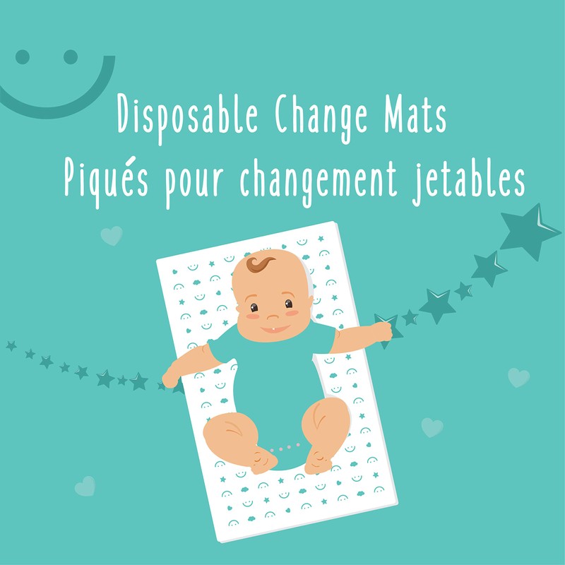 Baby Works - Disposable Change Pads, Waterproof & Leak-Proof Changing