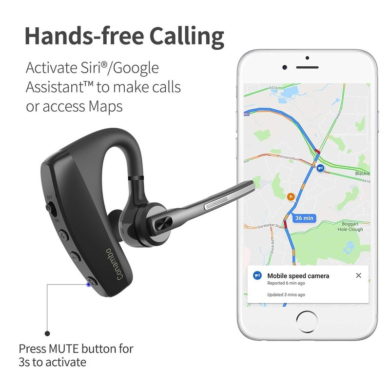 Conambo Bluetooth Headset 5.2 with CVC8.0 Dual Mic Noise Cancelling