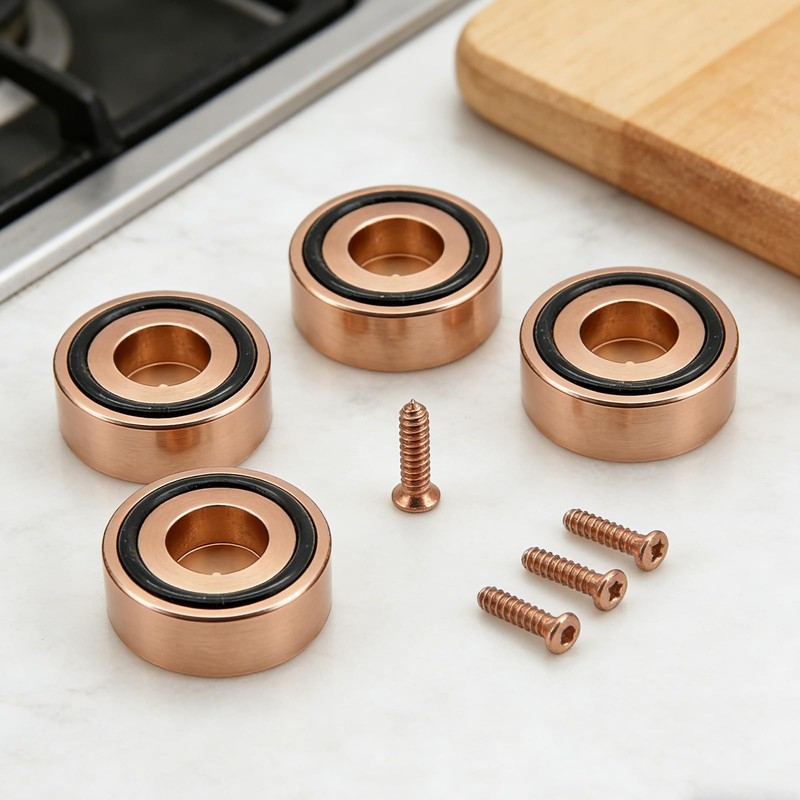 4 Pcs Cutting Board Metal Feet with Screws