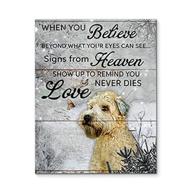 1000 Piece Wooden Puzzle for Adults Wheaten Terrier Love Never Dies Jigsaw Puzzle Challenging for Youth Fun Puzzle Family Educational Game Toys Activities Gift