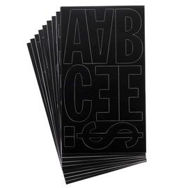 Westcott LetterCraft Permanent Vinyl Lettering Franklin Gothic 4-Inch, Black (15854)