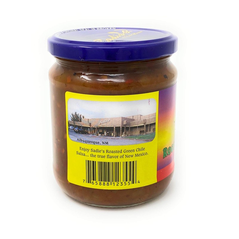 Sadie's of New Mexico Roasted Green Chile Hot Salsa 16oz