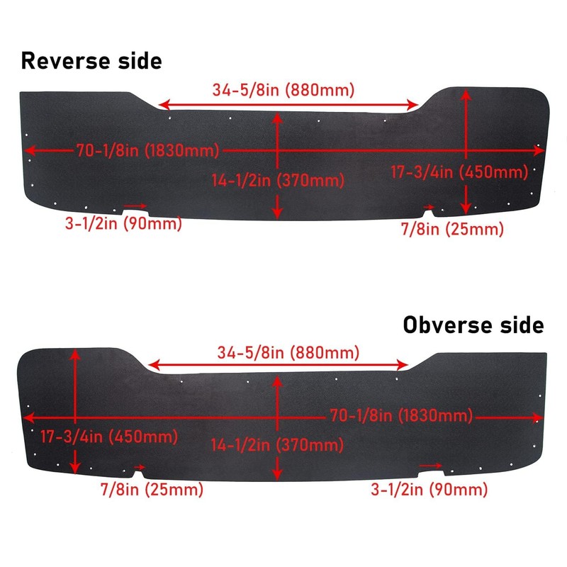 ECOTRIC Bed Inner Fender Liner Set Compatible with 1999-2010 Ford