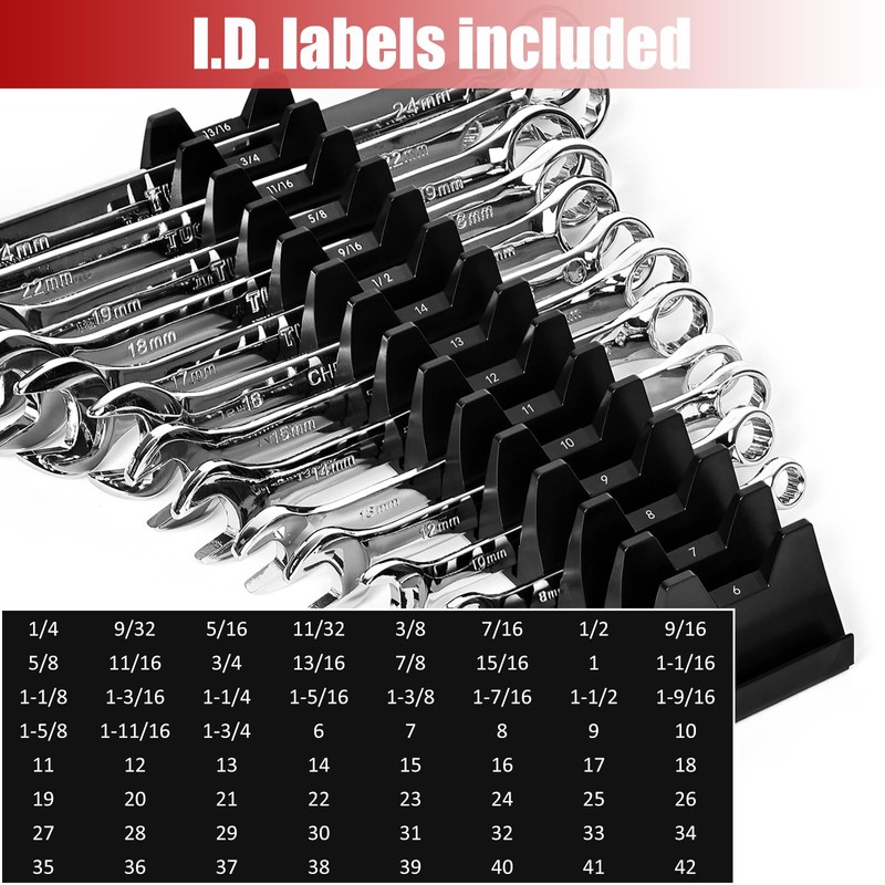 Monliful 48PCS Magnetic Modular Wrench Organizer Wrench Holder - Wrenchs