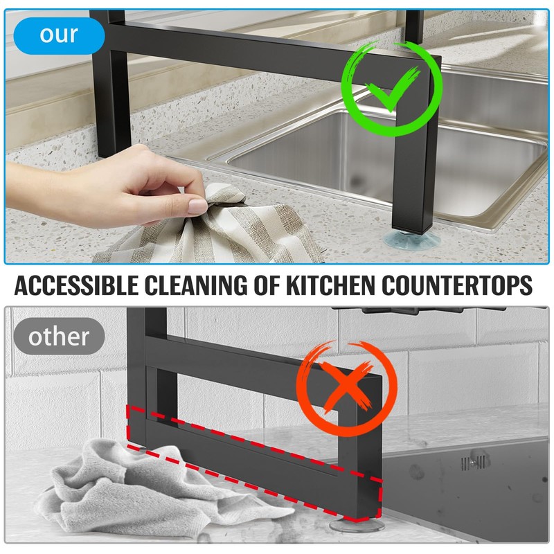SNSLXH [2-Tier 4 Baskets Over The Sink Dish Drying Rack,