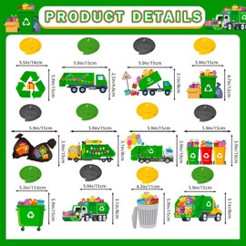 Trash Truck Birthday Decorations Hanging Swirls Garbage Truck Birthday Decorations Waste Management Garbage Truck Trash Truck Themed Ceiling Swirls Streamers for Garbage Truck Theme Party