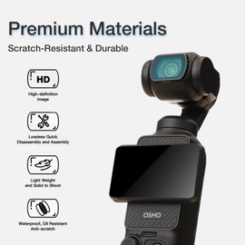 Yaticrab Magnetic Black Diffusion 1/4 Filter for DJI Osmo Pocket 3, Polarizing Diffusion Lens for Cinematic Blending, Anti-Glare Optical Glass with Screen Protector & Cleaning Kit