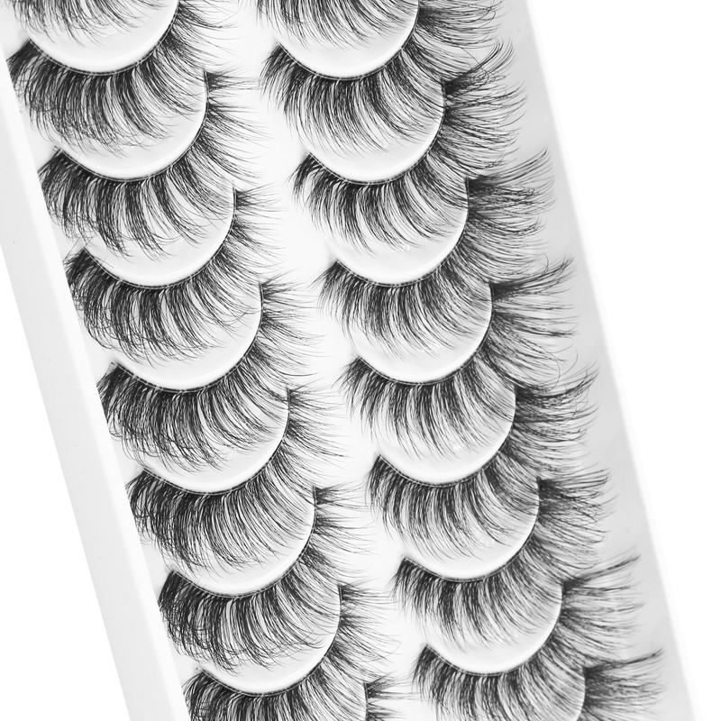 Clear Band False Eyelashes, D Curl, Russian Stripes, False Eyelashes,