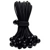 YELIER 9" Bungee Cords with Balls (50 Pack, Black) -