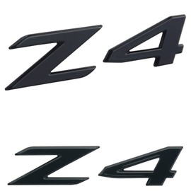 1Pc Z4 Letter Trunk Tailgate Badge Rear Emblem Sticker Decal Replacement for Z4 Series Car (Gloss Black), (X1AQA-38)