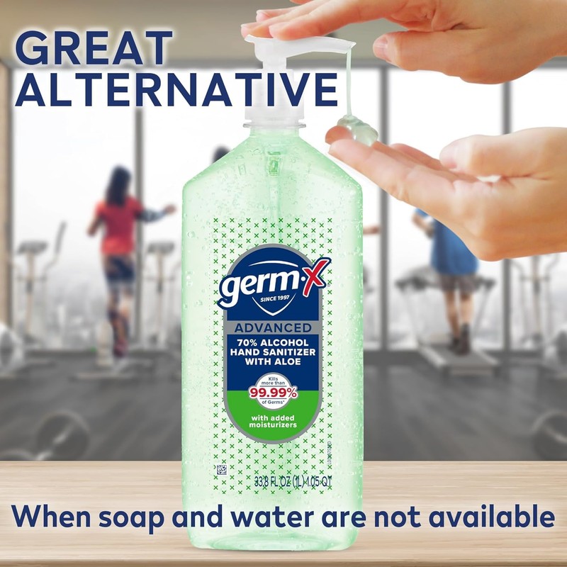 Germ-X Advanced Hand Sanitizer with Aloe and Vitamin E, 1