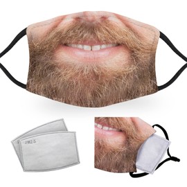Smiley Beard - Childrens Face Masks - 2 Filters Included