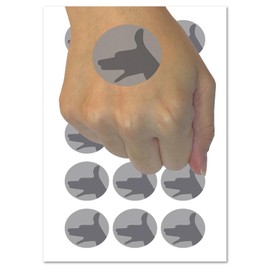 Dog Hand Shadow Puppet Temporary Tattoo Water Resistant Fake Body Art Set Collection - 15 2" Tattoos (1 Sheet)