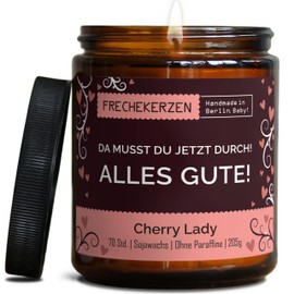 Lustige Deko Duftkerze mit Spruch zum Geburtstag | Handgemacht aus Sojawachs | In Geschenkbox | Nachhaltige Valentinsgeschenk Idee Freunde, Onkel, Tante, Kollegen, BFF |Kirsche