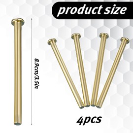 4PCS 3.5 inch Door Hinge Pins Stainless Steel Interior Wood Door Butt Hinges Oil Rubbed Bronze Pins Screws Replacement Closing for Self Closing Doors Kitchen Garage Doors Hinges Gold