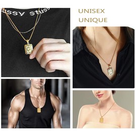 ALL Stainless Steel Golden Initial Necklace, 26 Capital A-Z Letter Pendant Box Chain 18 Inch for Men Women Girl Boy Kid(Y)