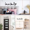 Love You Bye Wood Signs,21.6" Hanging Hallway Wall Art Decor,
