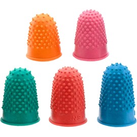 Rubber Finger Tips Finger Pads Grips, 5Pcs Small Finger Paper Grip Finger Cover Protector Pad, Finger Protector Covers Reusable Finger Tip