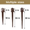 Thealyn Heavy Duty Metal Fence Post Anchor 32 Inch, 4"x4"