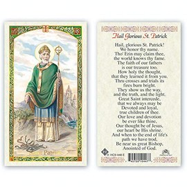 SAINT PATRICK - HAIL GLORIOUS LAMINATED PRAYER CARDS