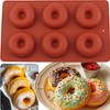 6 Cavity Donut Silicone Chocolate Molds Doughnut Pan Baking Mold